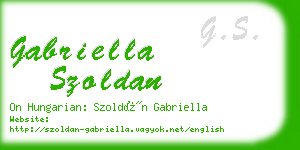 gabriella szoldan business card